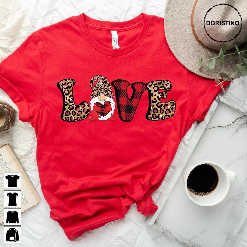 Love Gnome Valentines Day Leopard Love Limited Edition T-shirts