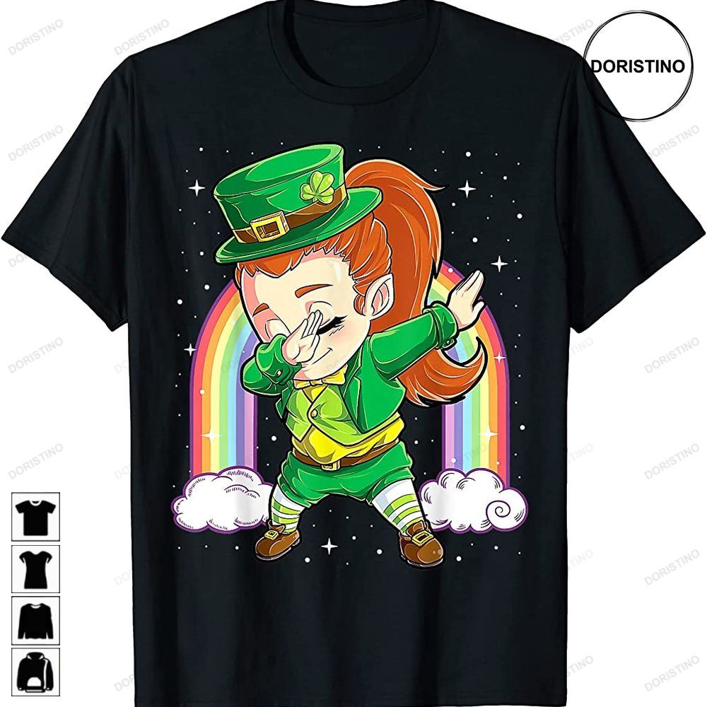 Dabbing Leprechaun Girl St Patricks Day Kids Women Gifts Dab Limited Edition T-shirts