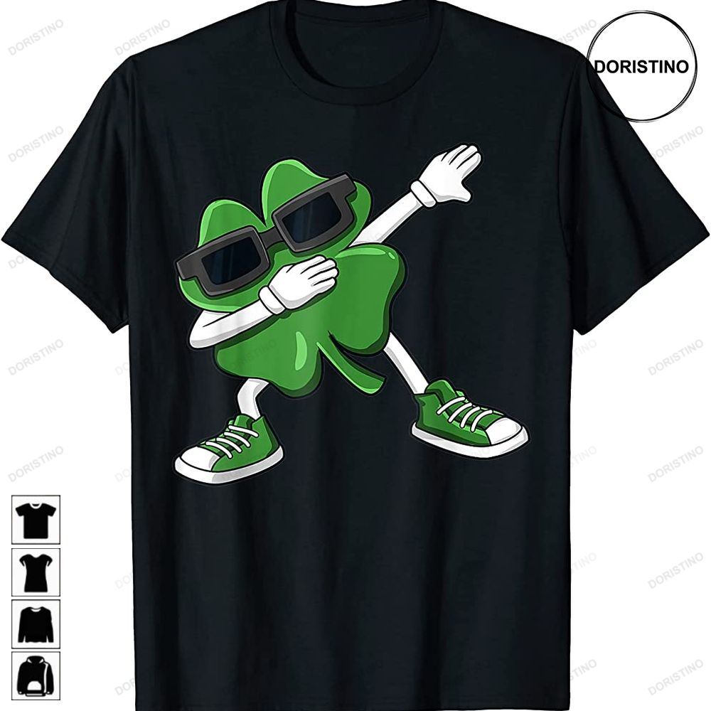 Dabbing Shamrock St Patricks Day Funny Boys Girls Kids Dab Limited Edition T-shirts