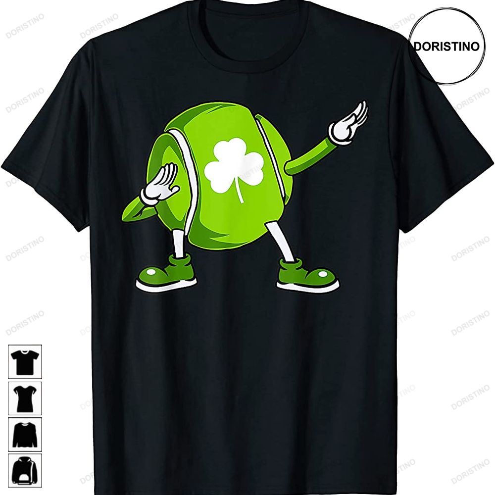 Dabbing Tennis Balls Sports Shamrock Clover St Patricks Day Trending Style