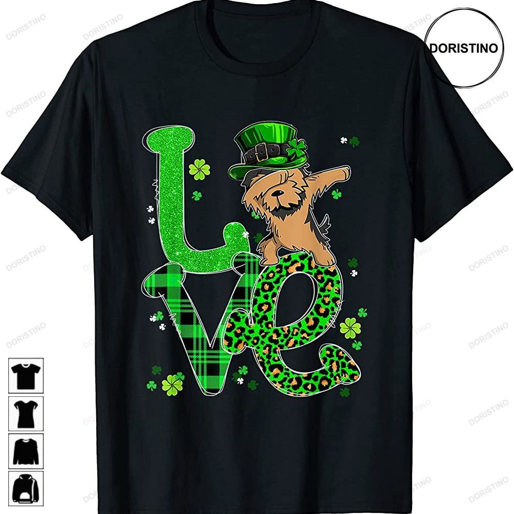 Dabbing Yorkie Dog Love Shamrock Funny St Patricks Day Limited Edition T-shirts