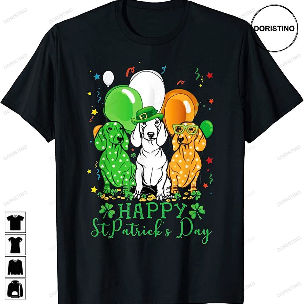 Dachshund Dog Shamrock St Patricks Day Dog Irish Trending Style