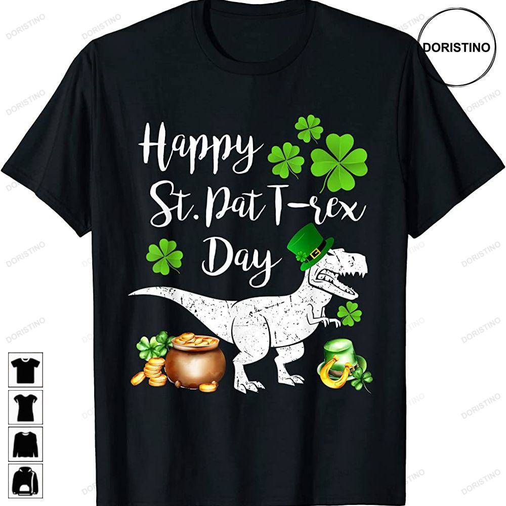 Dinosaur Rex Leprechaun Happy Saint Patrex Day St Patricks Trending Style