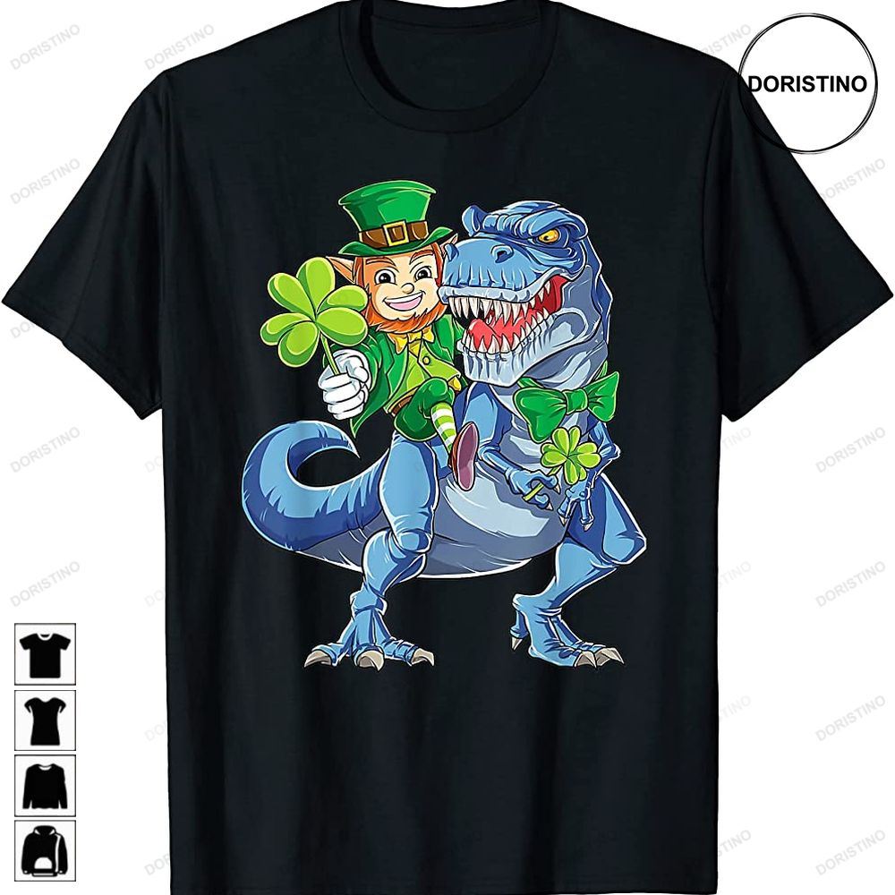 Dinosaur St Patricks Day Leprechaun Riding Limited Edition T-shirts