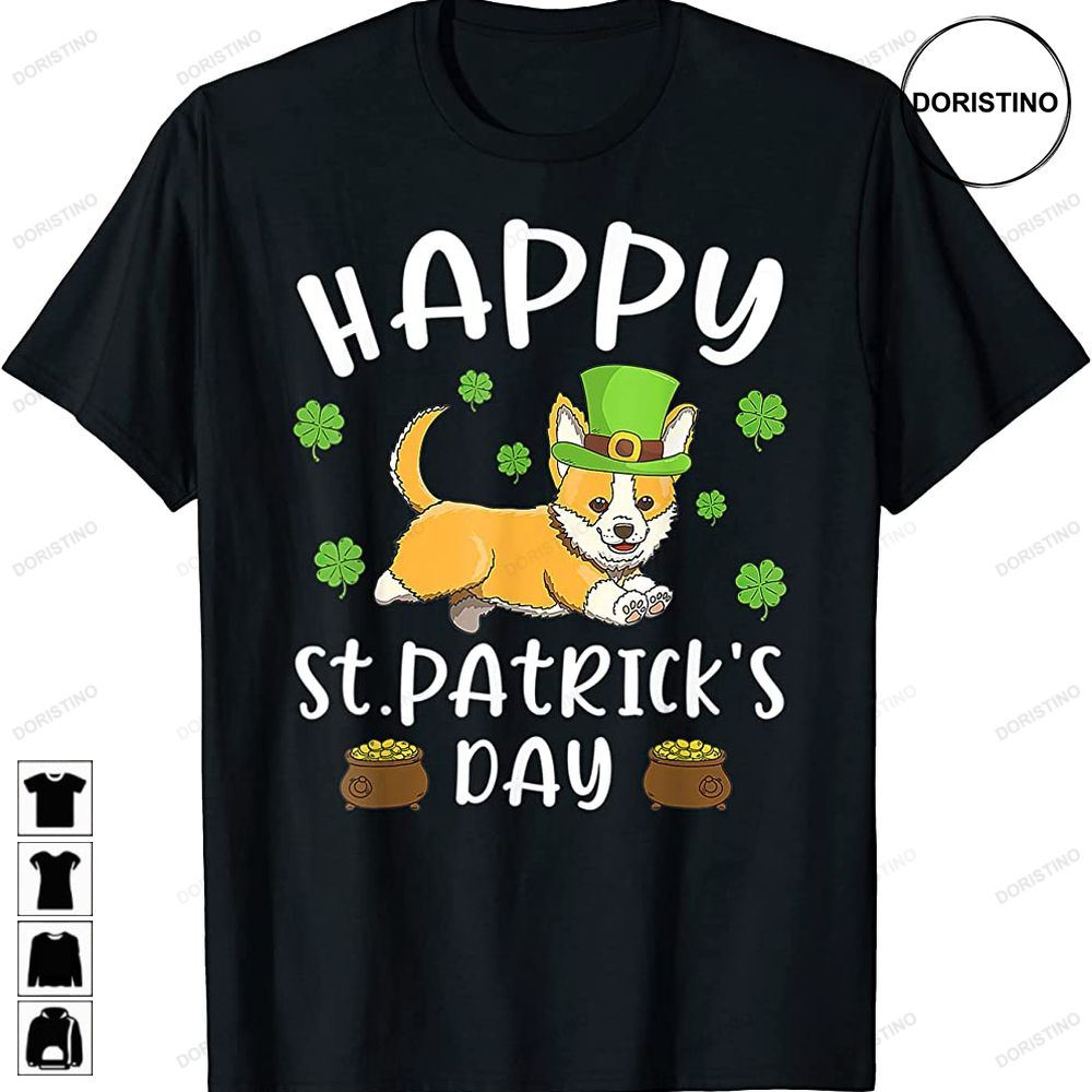 Funny Saint Patricks Corgi Dog Gift For St Patricks Day Awesome Shirts