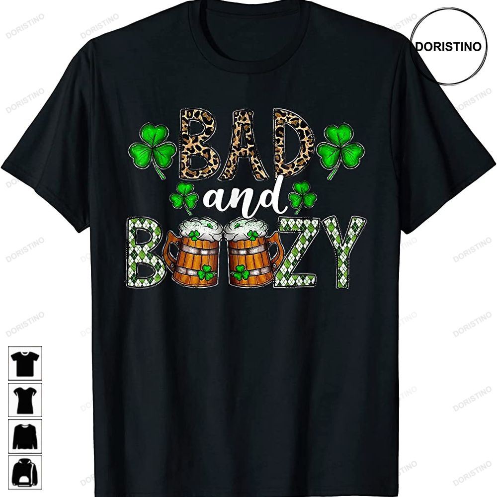 Funny St Patricks Day Bad And Boozy Beer Drinking Irish Limited Edition T-shirts