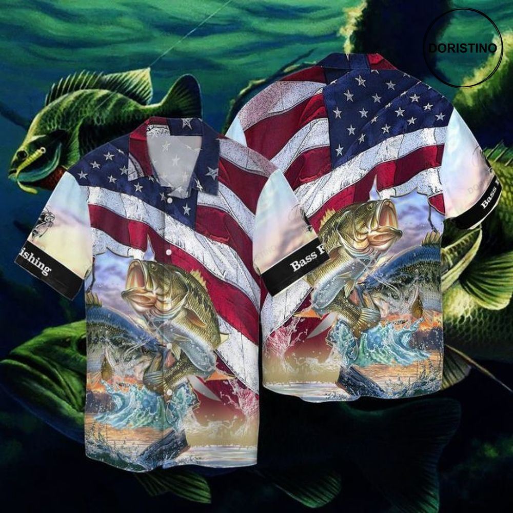 4th Of July Independence Day American Bass Fish Limited Edition Hawaiian Shirt