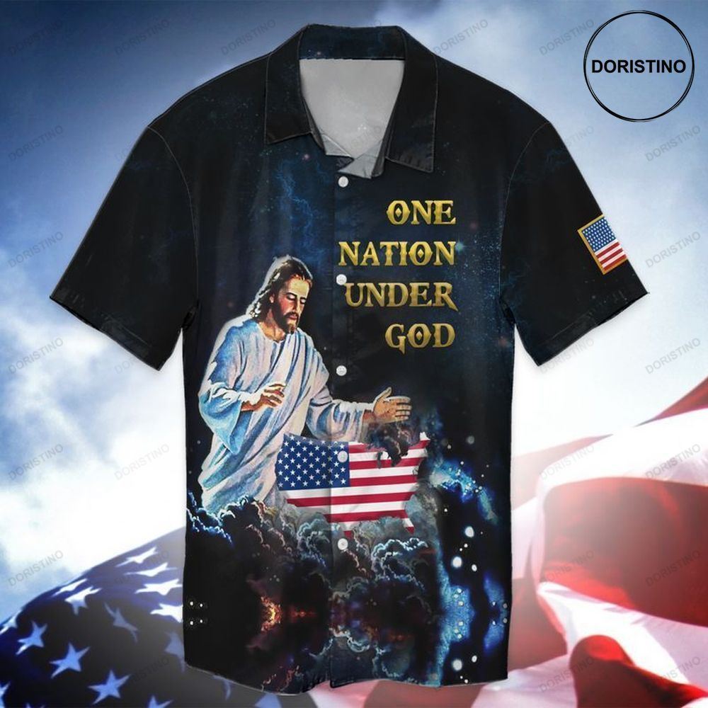 4th Of July Independence Day American Jesus One Nation Under God Limited Edition Hawaiian Shirt