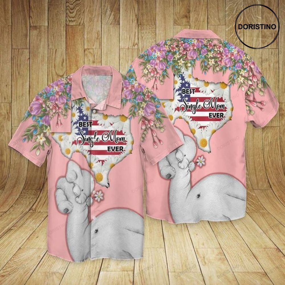 4th Of July Independence Day Love Single Mom Best Singer Mom Ever Awesome Hawaiian Shirt