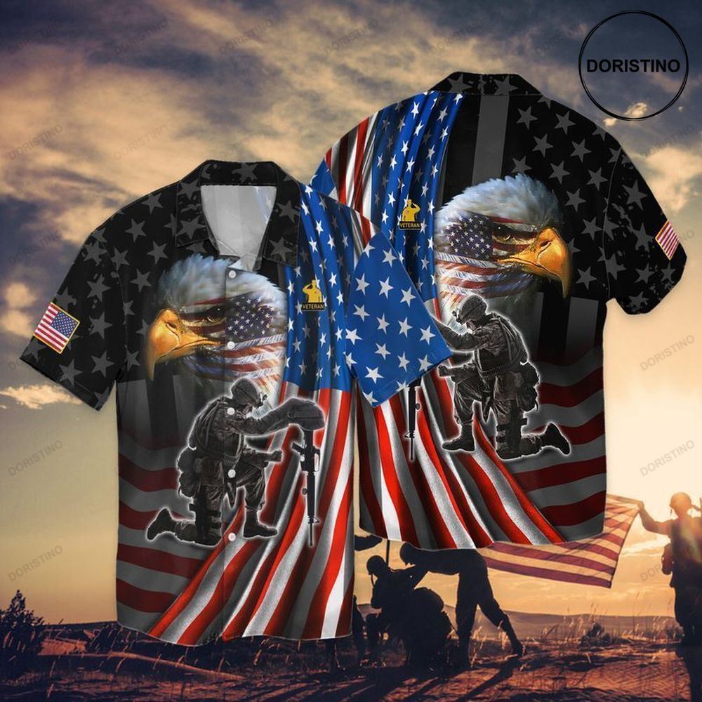 4th Of July Independence Day Memorial Day Eagle And Veteran Limited Edition Hawaiian Shirt