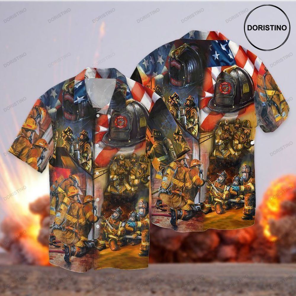 4th Of July Independence Day Memorial Day Firefighter Awesome Hawaiian Shirt