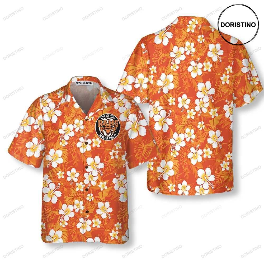 Aloha Hibiscus Chaba Flower Background Orange Hawaiian Shirt