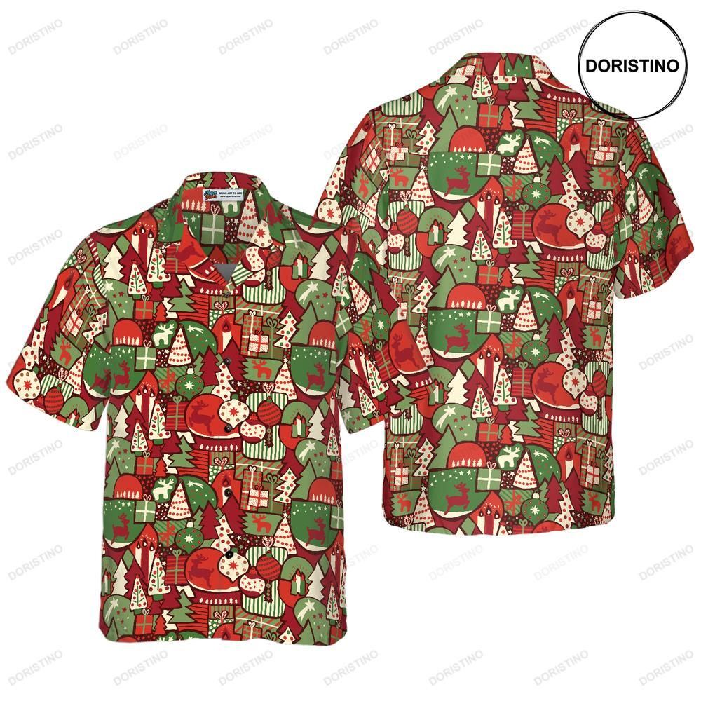 Christmas Gift Pattern Short Sleeve Christmas Idea And Wome Limited Edition Hawaiian Shirt