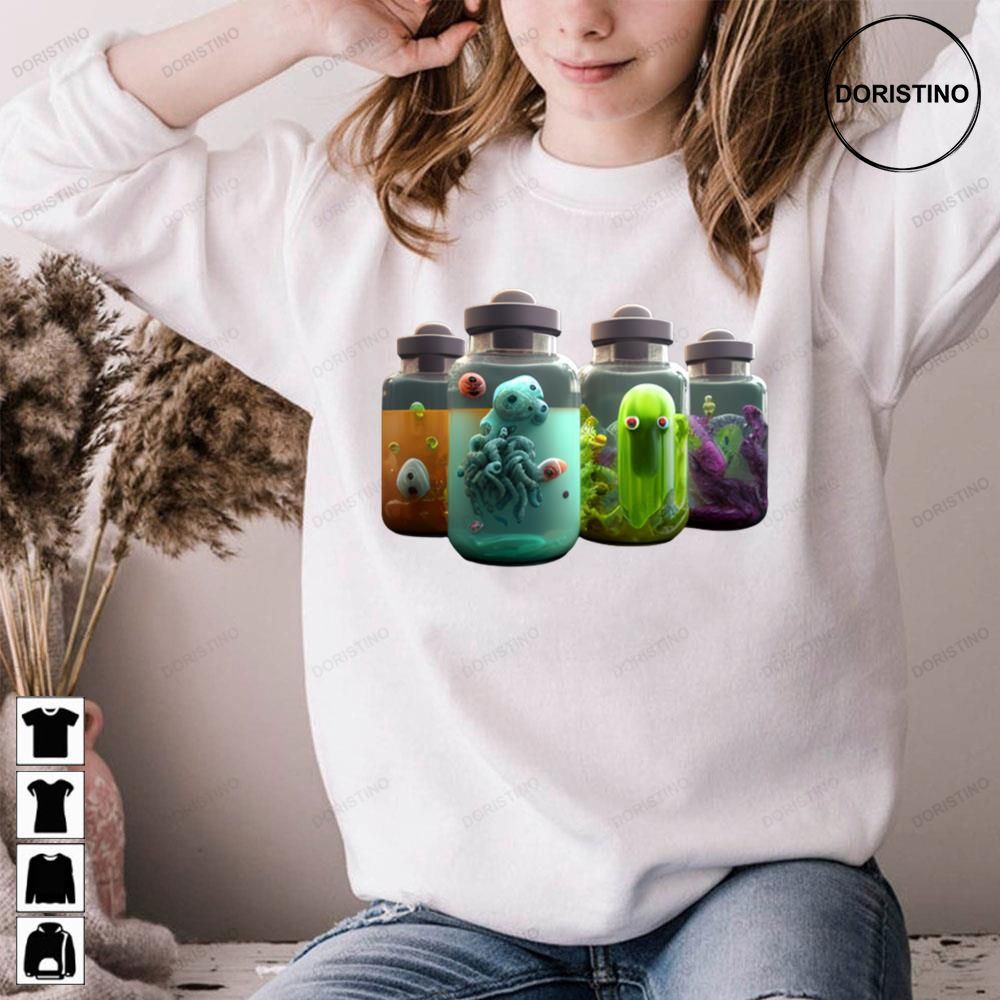 Hd Realistic Colorful Ghost Bacteria Design Awesome Shirts