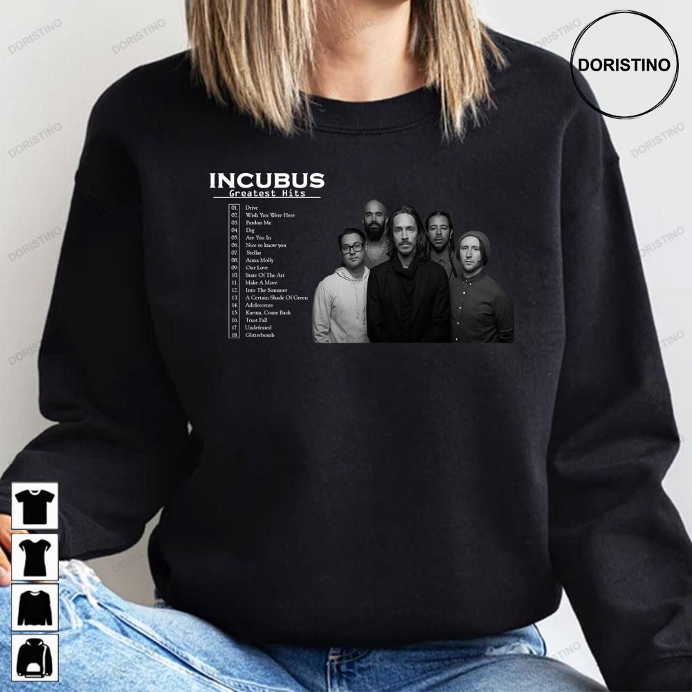 Incubus Greatest Hits Tour Dates Limited Edition T-shirts