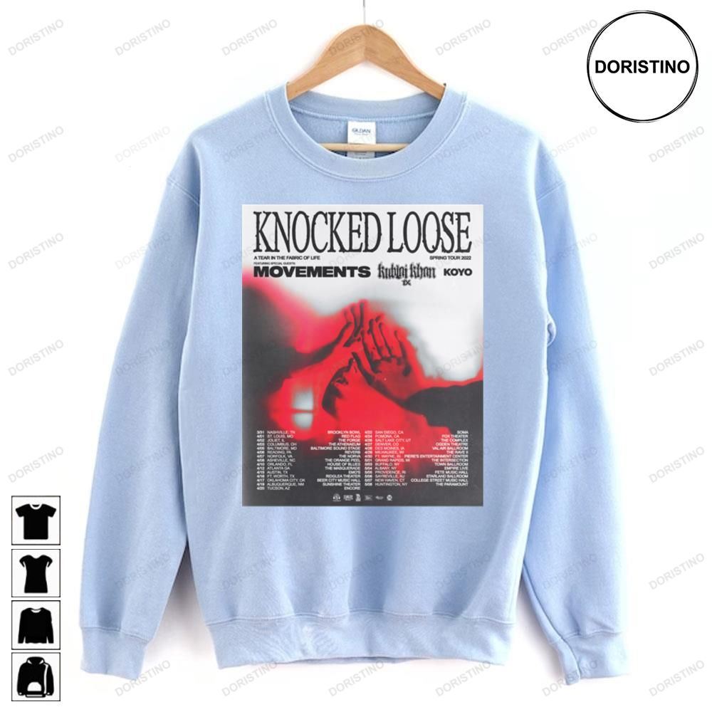 Knocked Loose Spring 2022 Limited Edition T-shirts