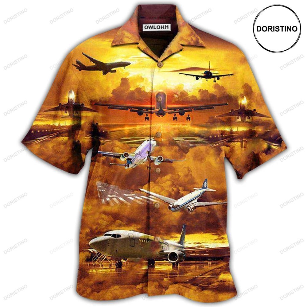 Airplane Fly Life Is A Journey Enjoy The Flight Airplane Awesome Hawaiian Shirt