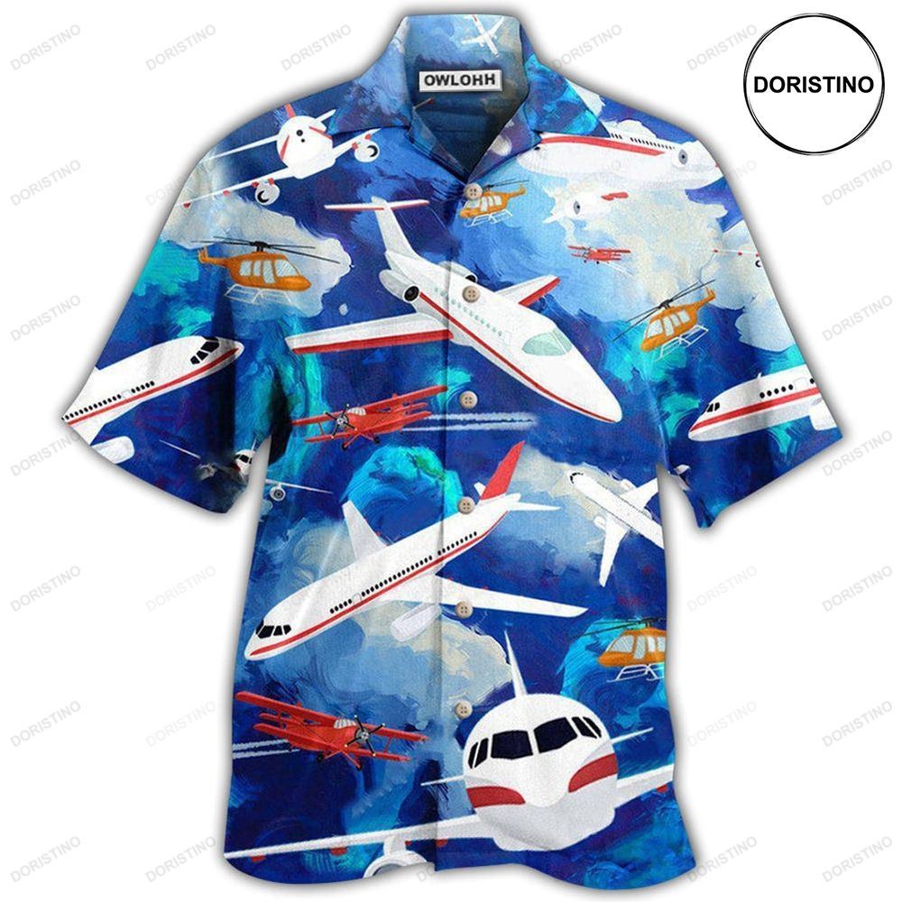Airplane Life Is Simple Eat Sleep Fly In Sky Awesome Hawaiian Shirt