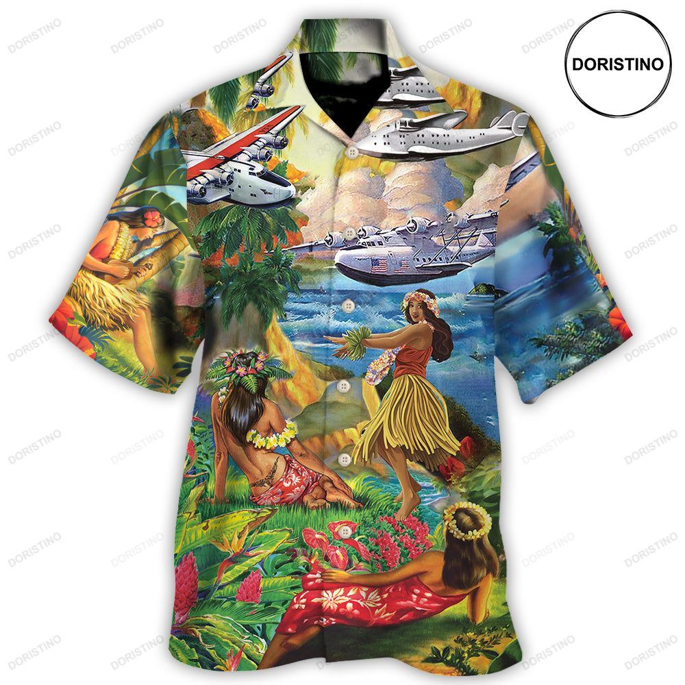 Airplane Love Hawaii Forever Happy Summer Hawaiian Shirt