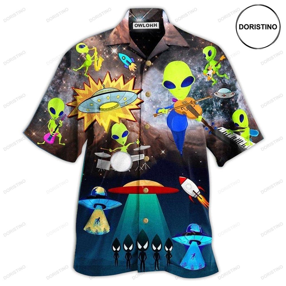 Alien With Music And Fun Limited Edition Hawaiian Shirt