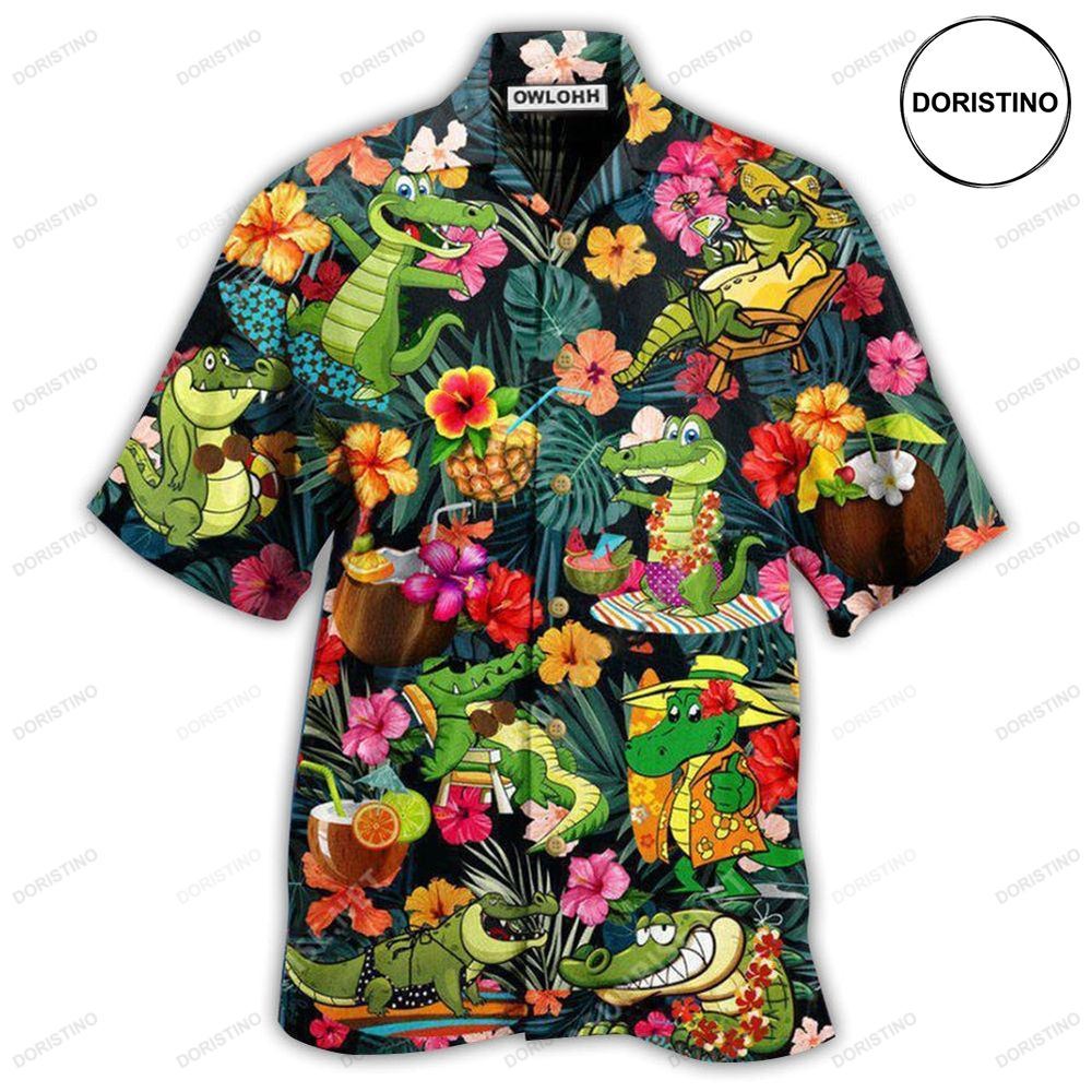 Alligator Animals Bite You Later Alligator Funny Hawaiian Shirt