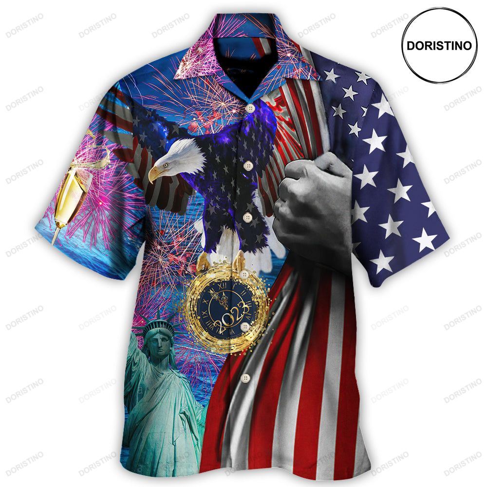 America 2023 New Year New America Awesome Hawaiian Shirt