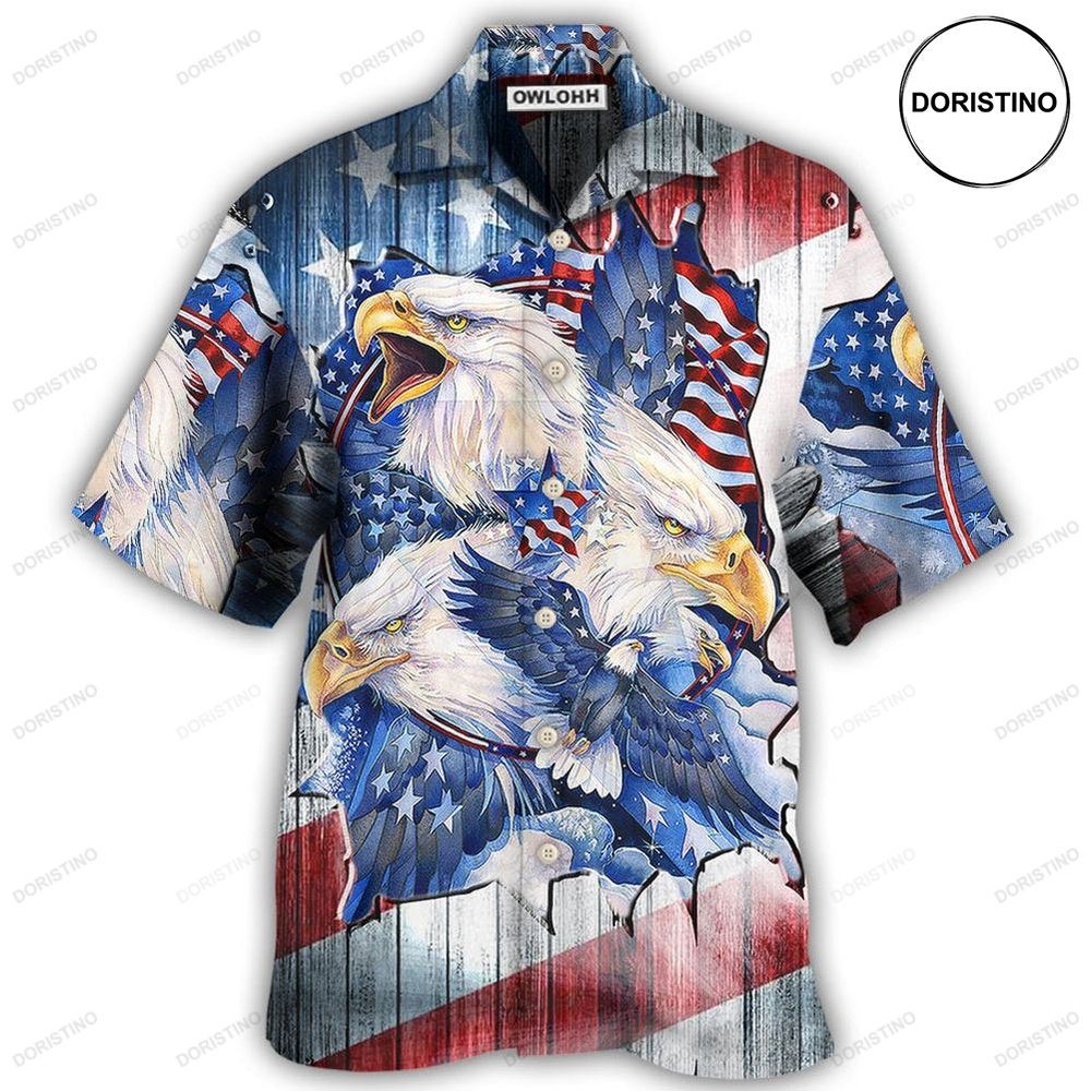 America Eagle Proud Amazing Patriotic Awesome Hawaiian Shirt