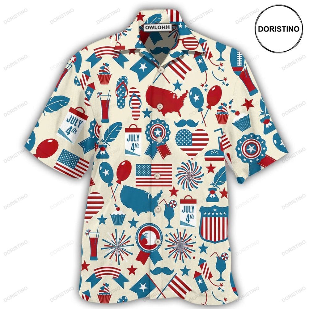 America Independence Day Fourth Of July Independence Day Symbols Awesome Hawaiian Shirt