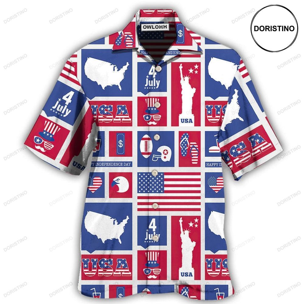 America Independence Day Happy America Awesome Hawaiian Shirt