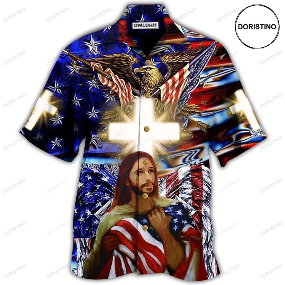 America Jesus Bless Hawaiian Shirt