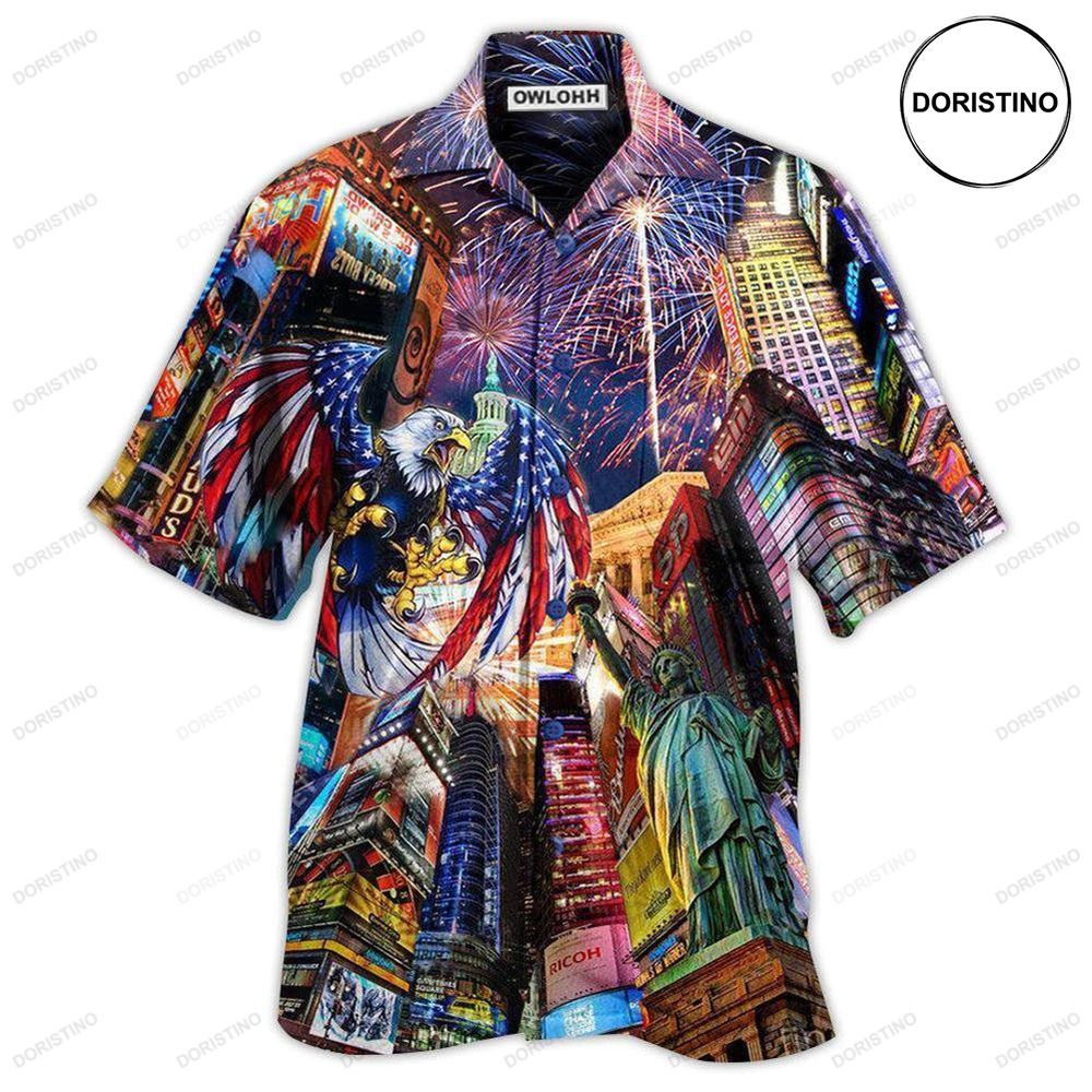 America New Years Day Firework Party Awesome Hawaiian Shirt