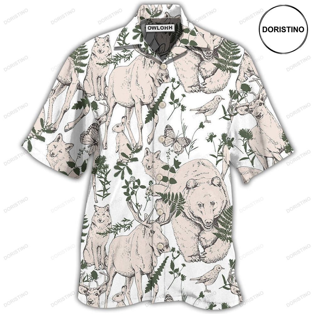 Animals Wild Animals Forest Basic Awesome Hawaiian Shirt