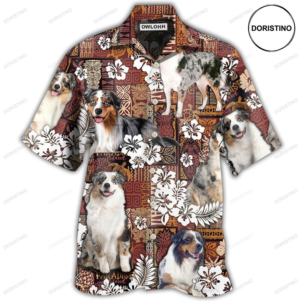 Australian Shepherd Dog Vintage Lover Tropical Limited Edition Hawaiian Shirt