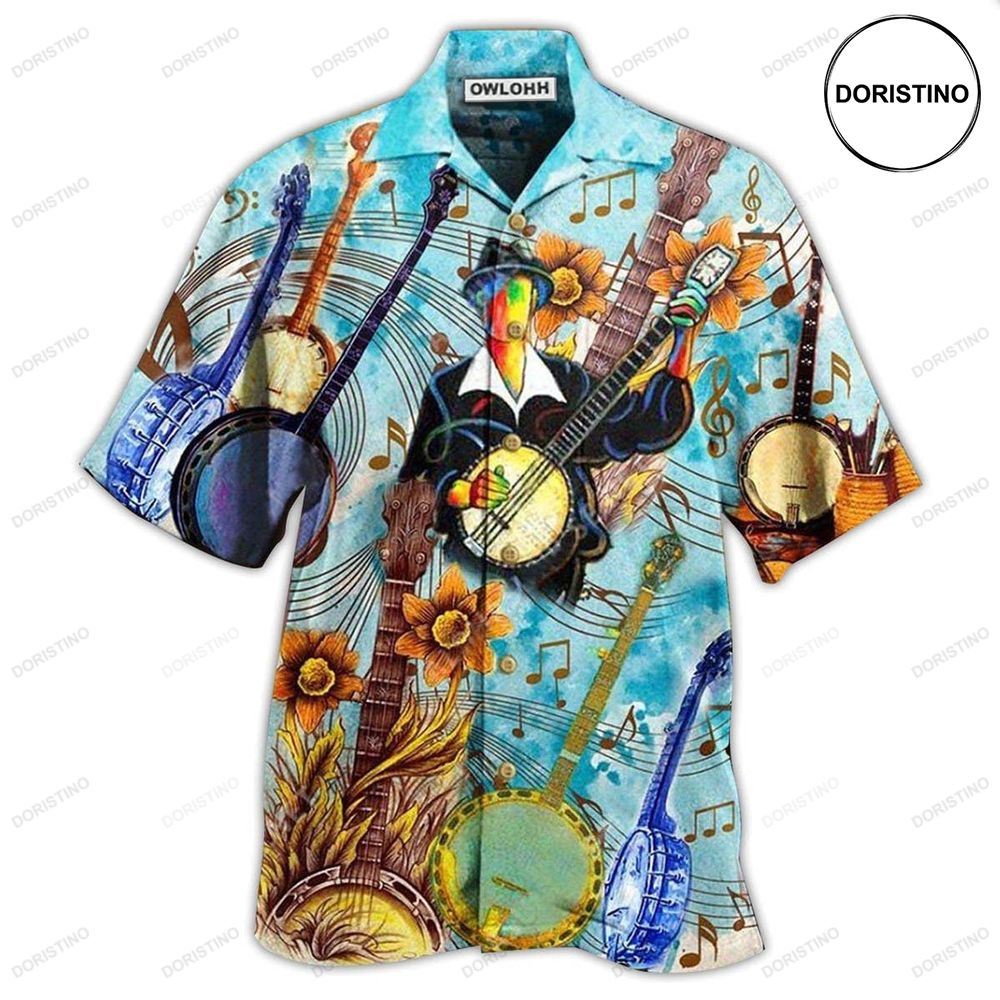 Banjo Music Cheerful Melodies From Banjo Awesome Hawaiian Shirt