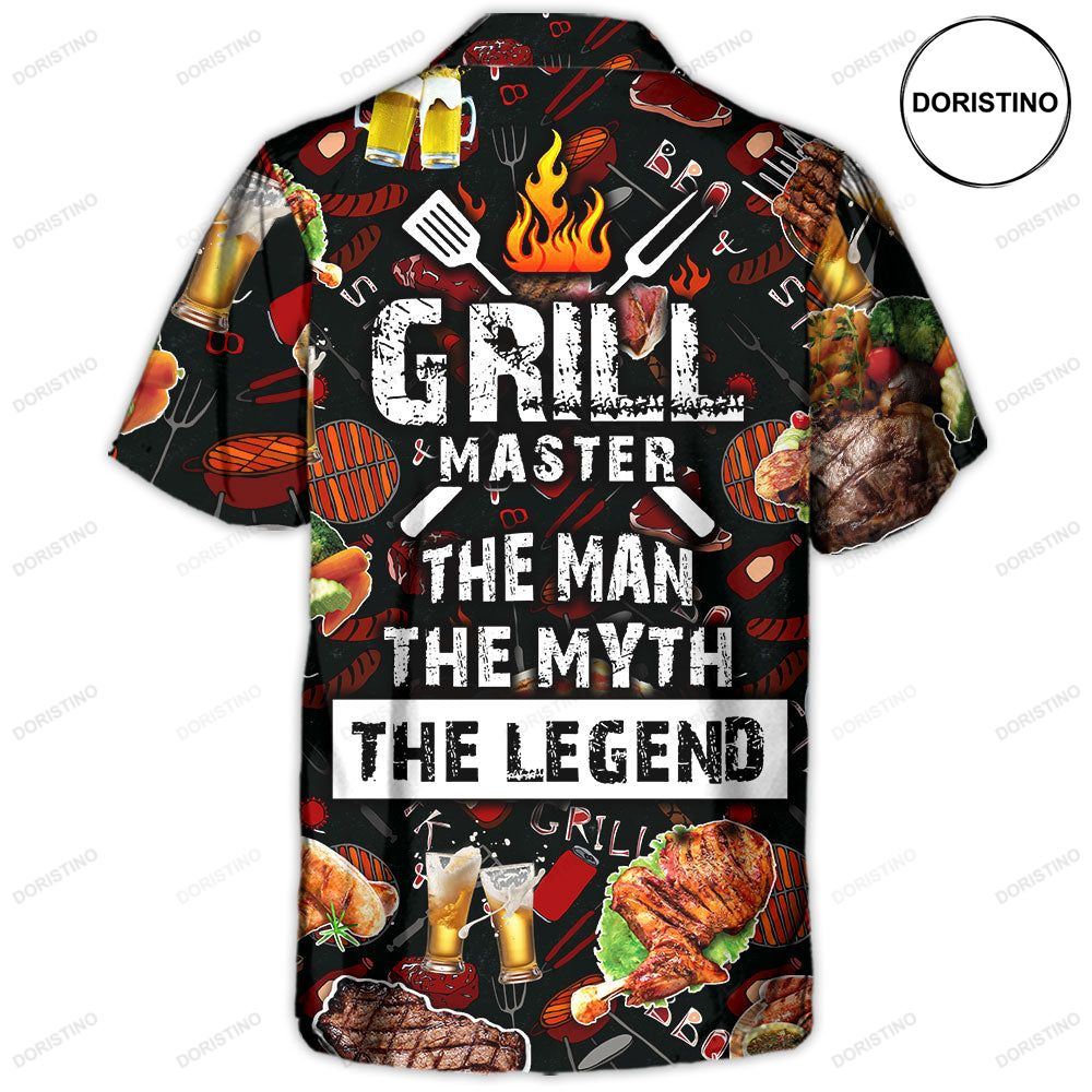 Barbecue Food Grill Master Bbq The Man The Myth The Legend Limited Edition Hawaiian Shirt