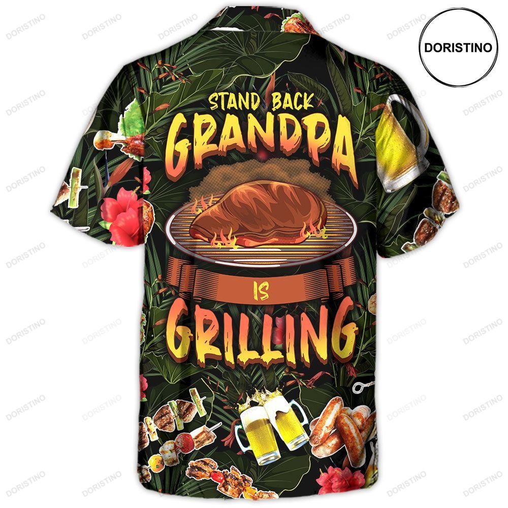 Barbecue Funny Bbq Stand Back Grandpa Is Grilling Limited Edition Hawaiian Shirt