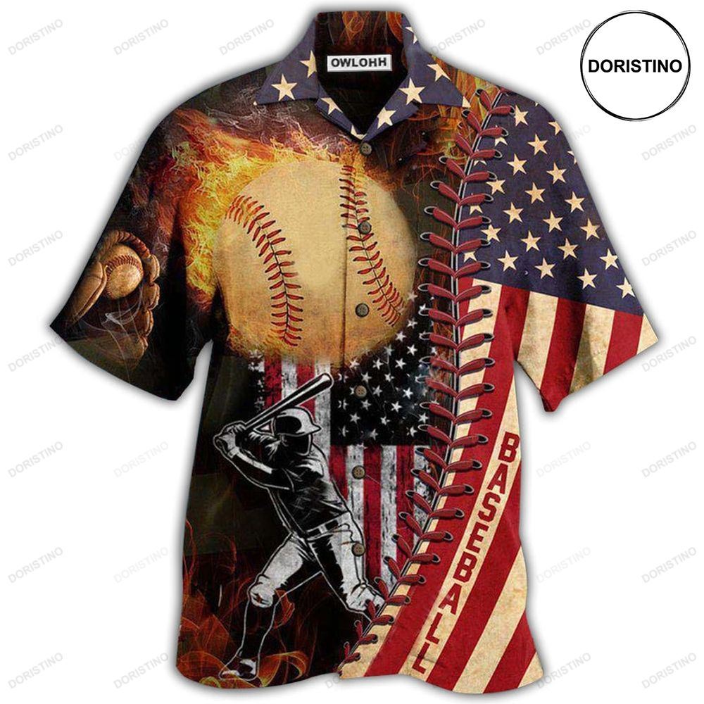 Baseball Nothing More America Than Baseball Awesome Hawaiian Shirt