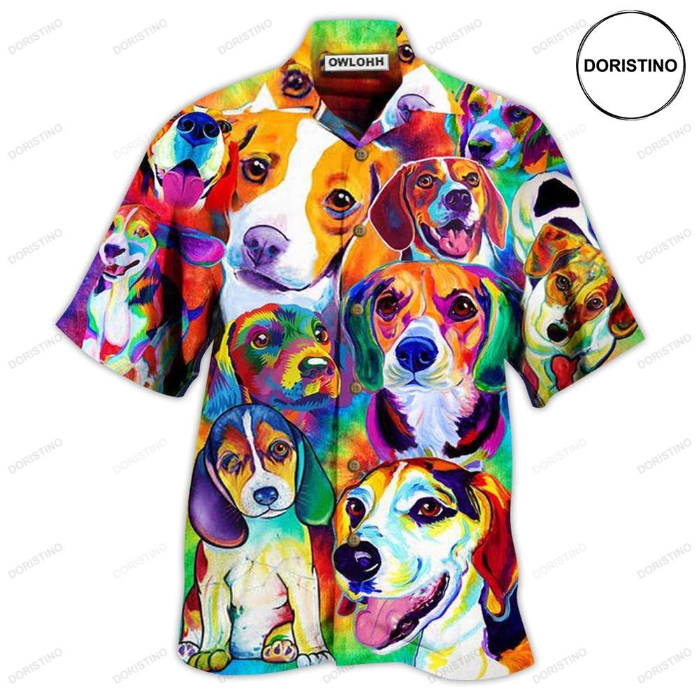 Beagle Dogs Painting Beautiful Limited Edition Hawaiian Shirt