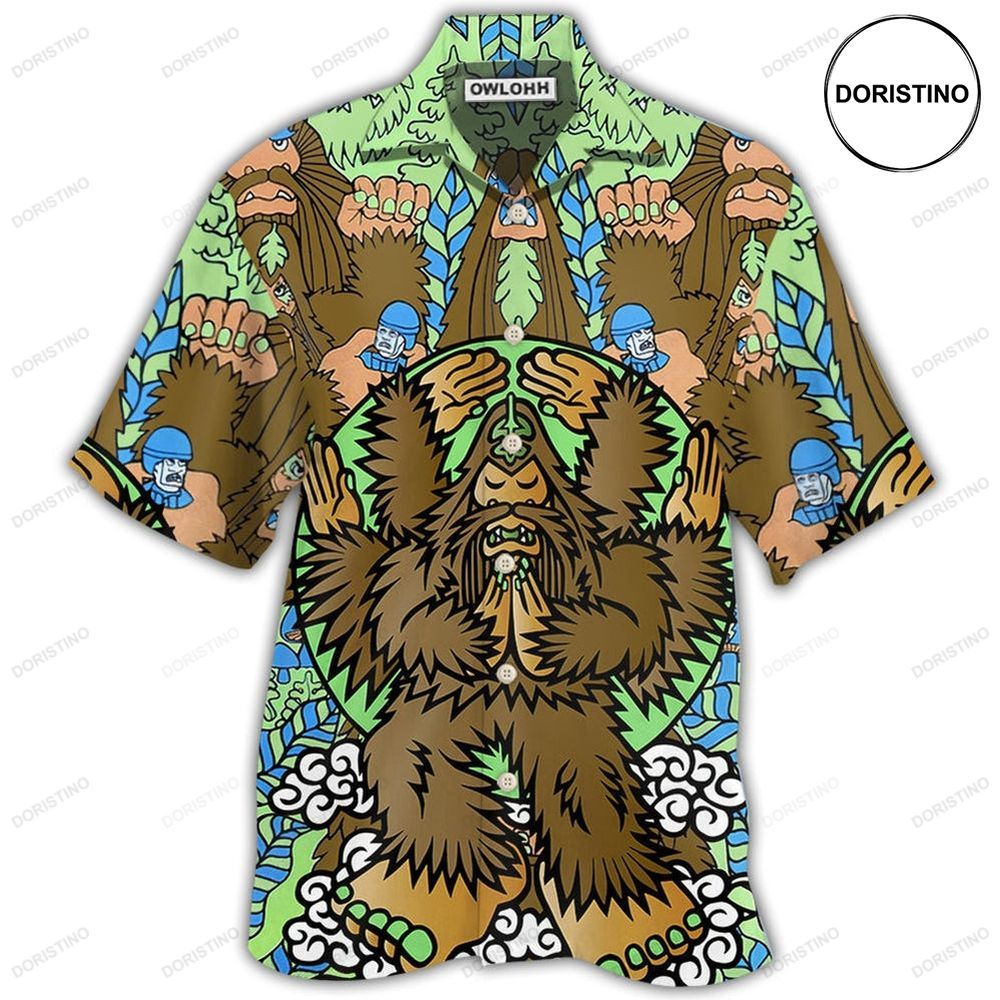 Bigfoot Funny Art Awesome Hawaiian Shirt