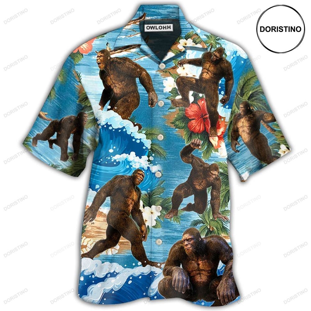 Bigfoot Tropical Hawaiian Shirt