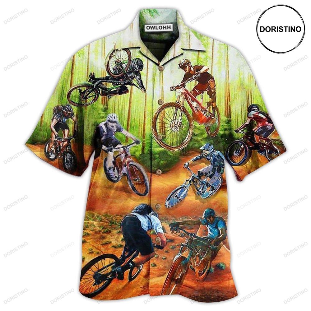 Bike Cycling I Would Rather Be On The Trails Hawaiian Shirt