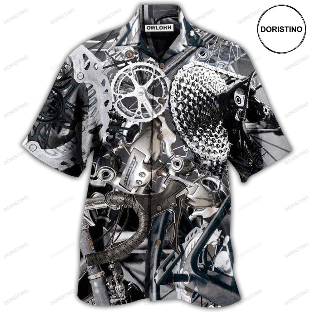 Bike When In Doubt Pedal It Out Bicycle In Dark Hawaiian Shirt