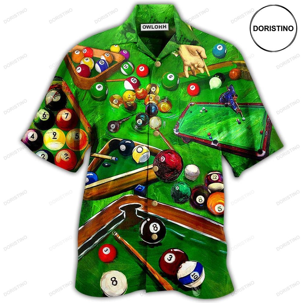 Billiard Enthuse Green Hawaiian Shirt