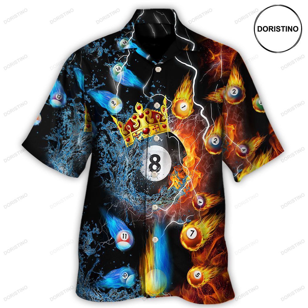 Billiard Fire And Water No 8 Awesome Hawaiian Shirt