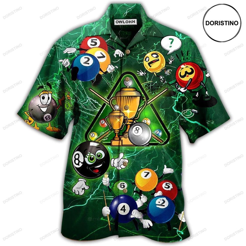 Billiard Lover Green Lightning Limited Edition Hawaiian Shirt