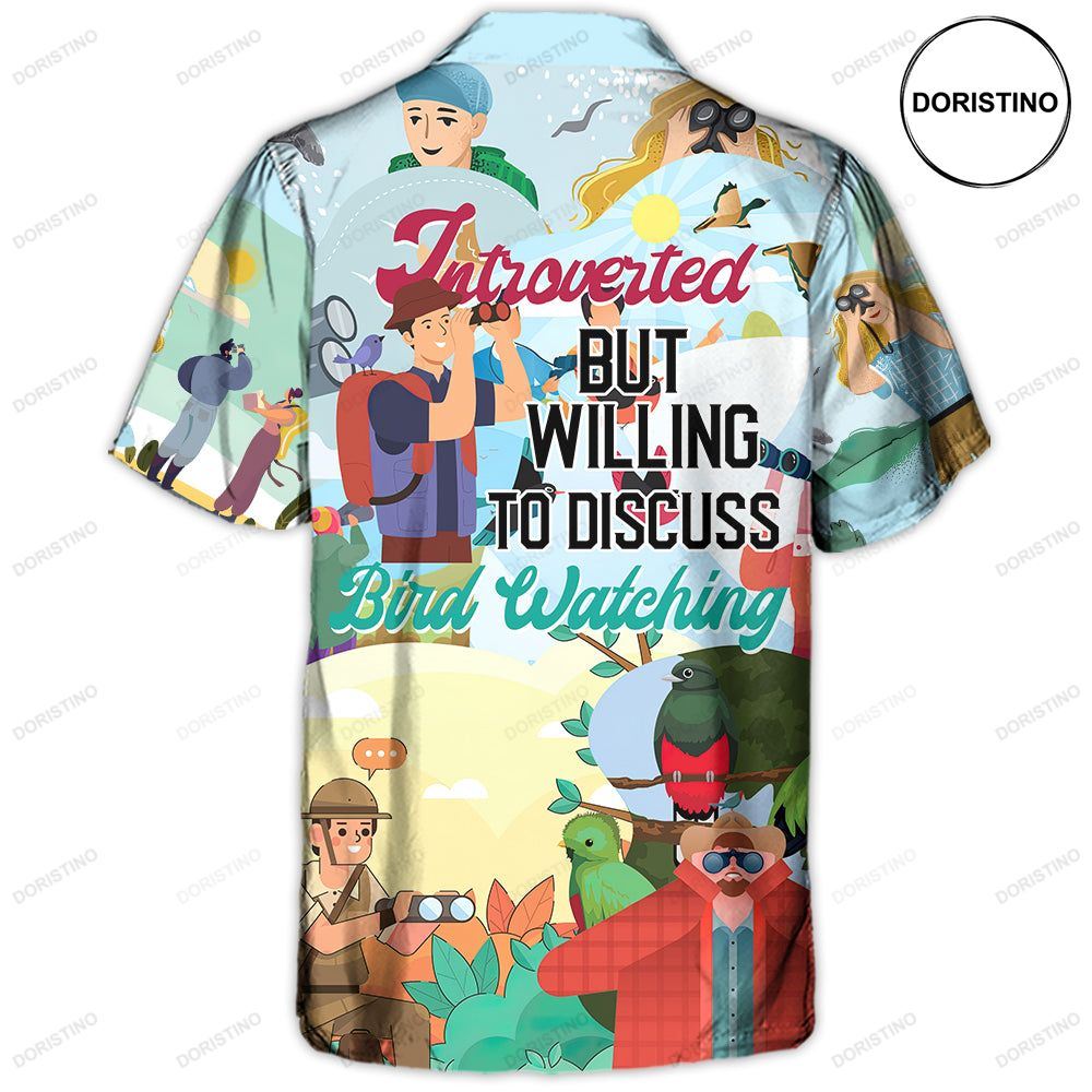 Bird Watching Introverted But Willing To Discuss Bird Watching Awesome Hawaiian Shirt