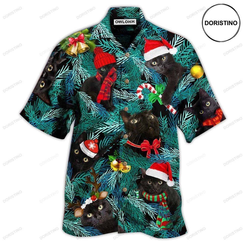 Black Cat Is It Jolly Enough Black Cat Limited Edition Hawaiian Shirt