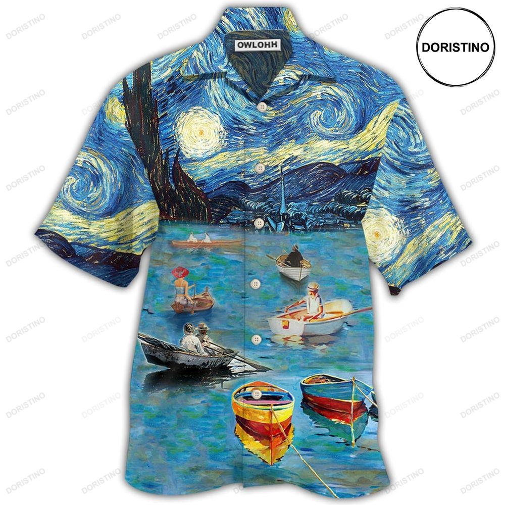 Boat Mysterious Art Sky Awesome Hawaiian Shirt