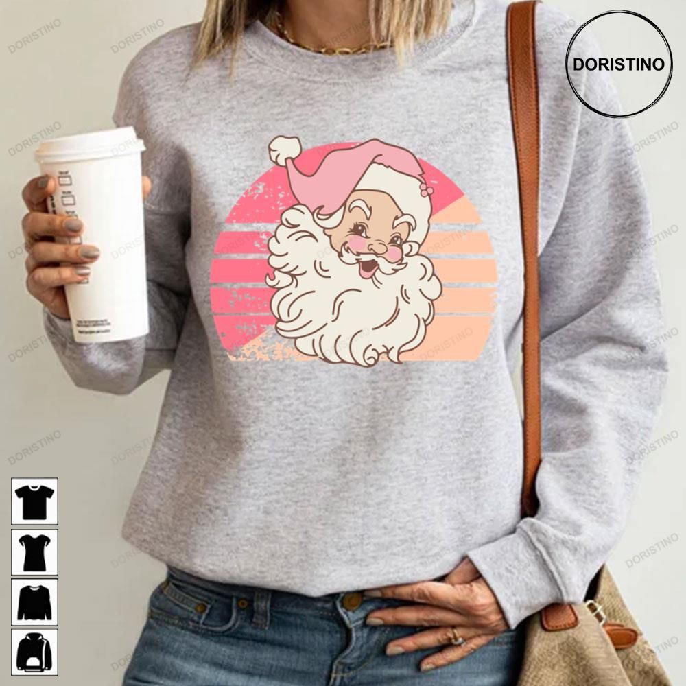 Funny Retro Vintage Pink Santa Claus Awesome Shirts