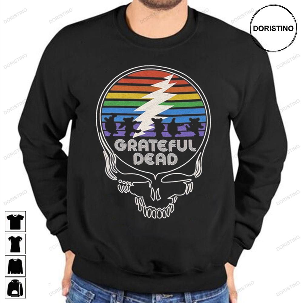 Grateful Dead Spectrum Progressive Rock Skull Vintage Trending Style